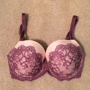 Purple and Cream Lace Bra - Victoria’s Secret